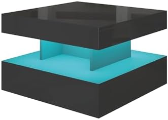 HedoAjim Small Black Led Coffee Table - Image 7