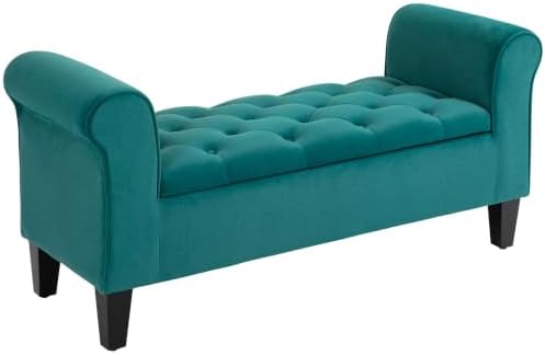 HOMCOM Button-Tufted Storage Ottoman Bench by HOMCOM