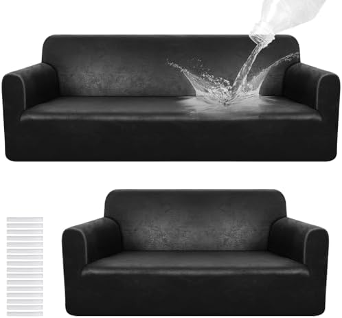 Peryiter 2 Pcs Couch and Loveseat Sofa Covers by Peryiter