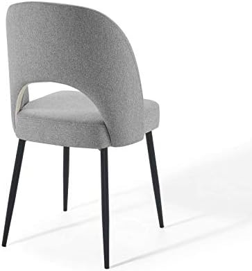 Modway Rouse Upholstered Fabric Side Black Light Gray - Image 6