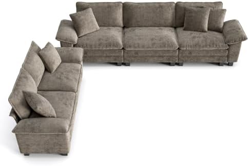 PHI VILLA 2-Piece Modular Loveseat Couch & 3-Seat Sectional Sofa Set by PHIVILLA