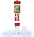 pH Meter for Water, 4 in 1 EC PPM Temp pH Tester for Hydroponic by GIDIGI