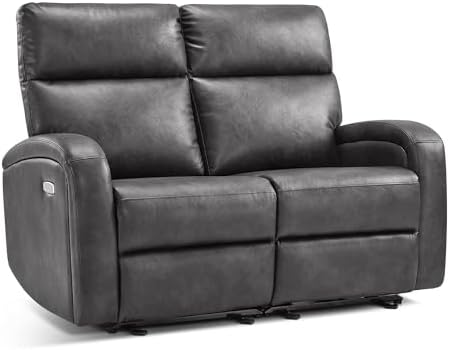 MCombo Zero Wall Recliner Loveseat, 2-Seat Power Wall Hugger Sofa by MCombo