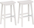 Amazon Basics Solid Wood Saddle-Seat Counter Height Bar Stools by AmazonBasics