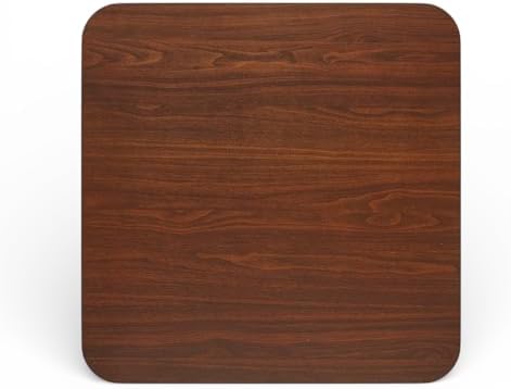 36" x 36" Square Reversible Walnut/Oak Laminated Table Top, Commercial Table Top - Image 3
