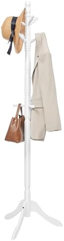 VASAGLE Freestanding Coat Rack, Rubber Wood Coat Tree by VASAGLEbySONGMICSHOME