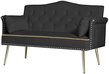 hansones 55-Inch Modern Velvet Loveseat Sofa - Image 6