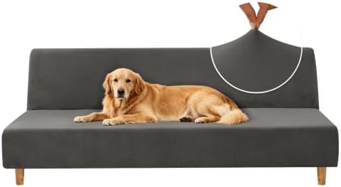 XINEAGE Velvet Futon Cover, Stretch Armless Futon Slipcover by XINEAGE