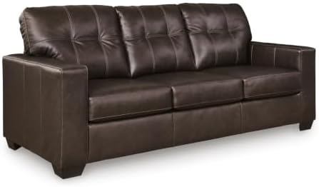 Signature Design by Ashley Queen Pull Out Couch, Leather & Faux Leather by Unknown