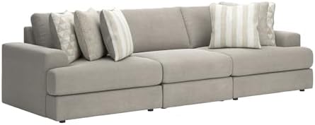 Signature Design by Ashley 3-Piece Modular Sectional Sofa Couch, Ash Gray by Unknown