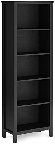 SIMPLIHOME Artisan TV Stand and Bookcase in Black - Image 6