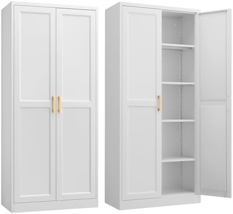 Steeloong 71"Metal Pantry Storage Cabinet by Steeloong