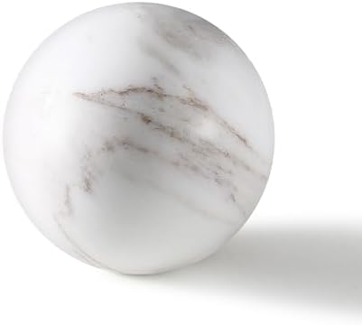 Natural White Marble Round Cabinet Knobs, 1.2" Diameter by BUICCE
