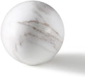 Natural White Marble Round Cabinet Knobs, 1.2" Diameter by BUICCE