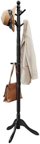 VASAGLE Freestanding Coat Rack, Rubber Wood Coat Tree by VASAGLEbySONGMICSHOME
