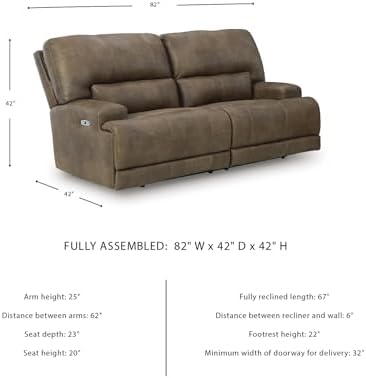 Signature Design by Ashley Power Reclining Sofa - Image 3