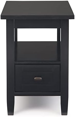SIMPLIHOME Warm Shaker 14" Narrow Side Tables in Black - Image 2