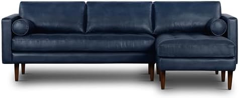 Poly & BARK Napa Right-Facing Sectional Sofa – 104.5” Italian Leather Sectional by Unknown