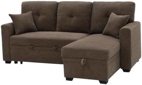 L Shaped 3 Seater Sleeper Sofas Convertible Couches - Image 5