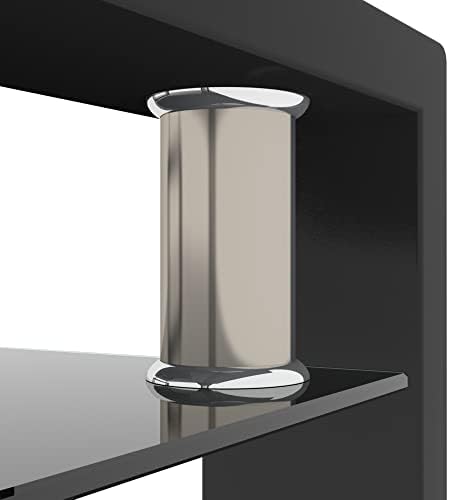 Rectangle Glass Coffee Table for Living Room, All Black - Image 5