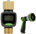 3/4"Water Flow Meter with Water Nozzle Kit, 4 Modes Change, Measure by Watflow