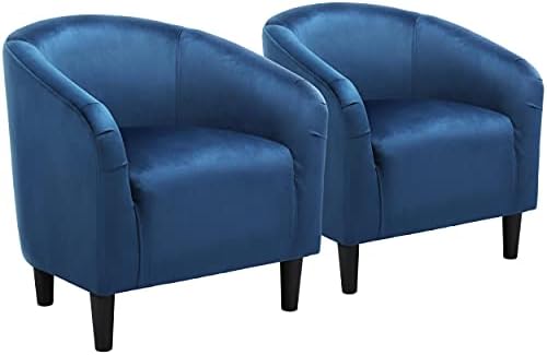 Yaheetech Compact Velvet Accent Chairs Set of 2 by Yaheetech