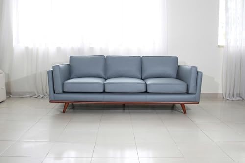 Mega Solutions Savoy Full All Around Front and Back Italian Leather Sofa 89" - Image 2