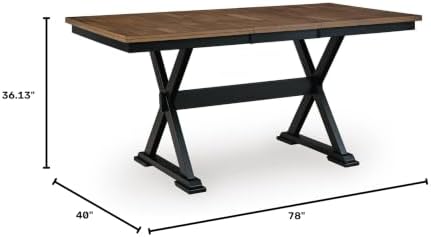 Signature Design by Ashley Farmhouse Counter Height Dining Table - Image 3