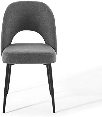 Modway Rouse Upholstered Fabric Side Black Charcoal - Image 7