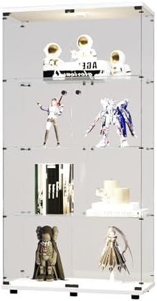 FLYMUHJIA 4-Shelf Tempered Glass Display Cabinet by FLYMUHJIA