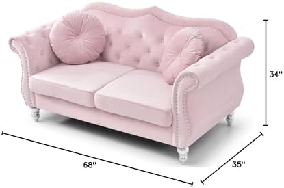 HomeStock Velvet Loveseat, Dark Gray - Image 2