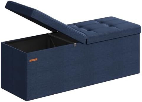 SONGMICS 43.3 Inches Storage Ottoman, Foldable Bench by SONGMICSbySONGMICSHOME