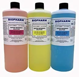 Biopharm pH 4.00, 7.00 & 10.00 Calibration Buffer 3-Pack, 1 Quart Each by Biopharm