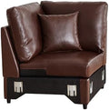 RARZOE Modular Sectional Couch Corner Seat Module, Faux Leather Armless Corner by RARZOE