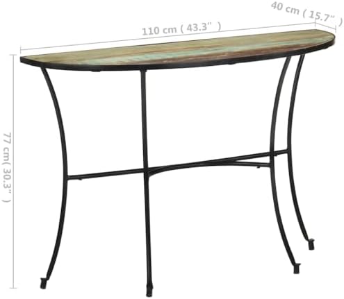 vidaXL Side Table 43.3"x15.7"x30.3" Solid Reclaimed Wood - Image 2