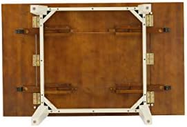 East West Furniture NDT-WHI-T Norden Dining Table, Buttermilk & Cherry - Image 6