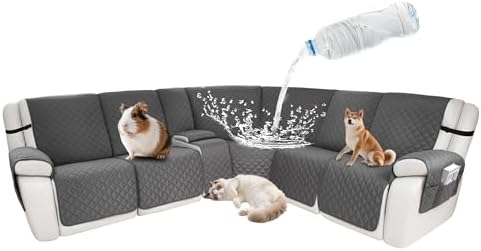 Waterproof Sectional Reclining Couch Covers L Shaped Recliner Sectional Sofa by ROFASVCO