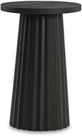 Signature Design by Ashley Ceilby Round Pedestal Accent Side Table by Unknown