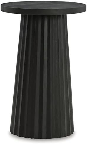 Signature Design by Ashley Ceilby Round Pedestal Accent Side Table by Unknown