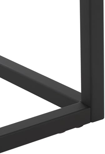 SAFAVIEH Home Collection Edgefield White Marble/Black Console Table - Image 7