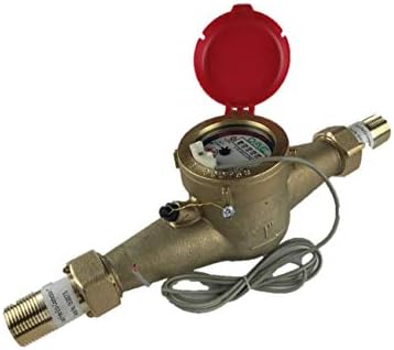 DAE MJ-100R 1" Non Lead Hot Water Meter, Pulse Output + Couplings by DAEControls