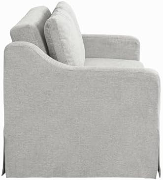 Serta Hawthorne 66.1" Slipcovered Convertible Sleeper Loveseat, Full Size - Image 4