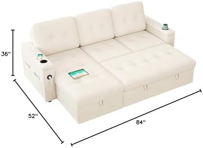 AMERLIFE 84 Inch Sofa Bed, Sleeper Sofa - Image 2