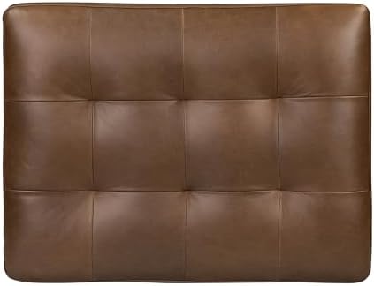 Poly & BARK Napa Ottoman in Cocoa Brown – Modern Upholstered Ottoman - Image 5