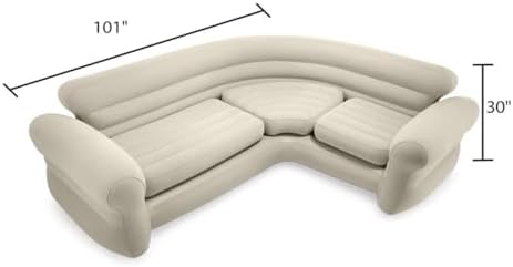 Intex Inflatable Corner Sofa, L-Shaped Couch Family Lounge - Image 3