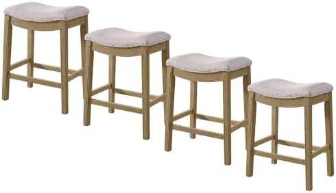 ROME + OAK Parker 26 Inch Counter Stool, Backless Saddle by ROMEOAK