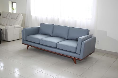 Mega Solutions Savoy Full All Around Front and Back Italian Leather Sofa 89" - Image 3