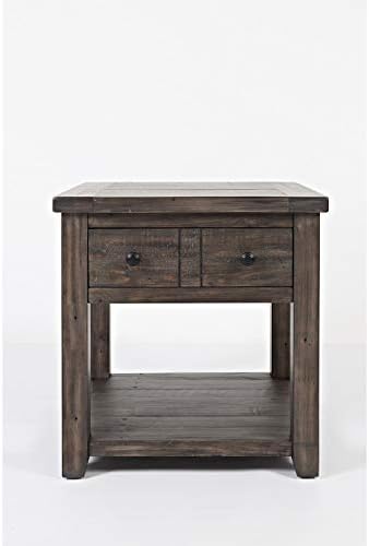 Jofran Madison County End Table, Barnwood Brown by JofranFurniture