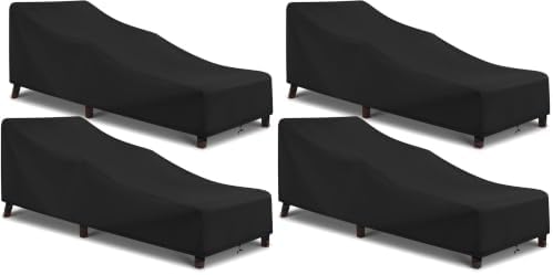 Arcedo Patio Chaise Lounge Cover Waterproof 4 Pack by ARCEDO