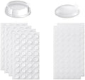 Cabinet Bumpers Soft Self-Adhesive Clear Rubber Bumper- Cabinet Door Dots Clear by Furnigear
